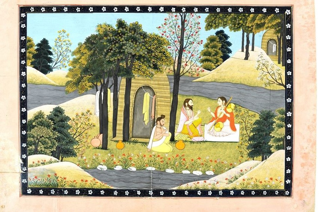 Narad Muni narrating Ramkatha to Valmiki