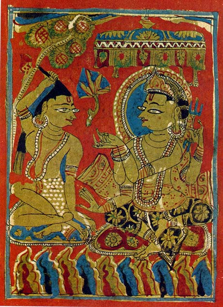 Mahavira Swami Takes Diksha - Kalpasutra Painting