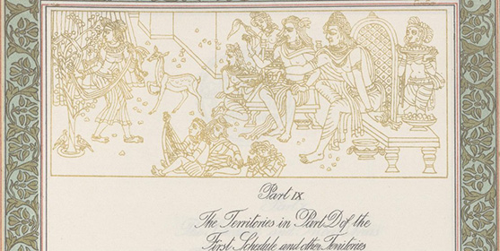 King Vikramaditya's Court - Painting in the Constitution of India