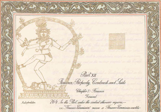 Shiva Nataraja- Painting in the Constitution of India