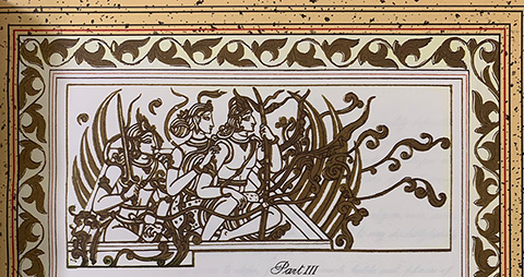 Scene from Ramayana - Painting in the Constitution of India