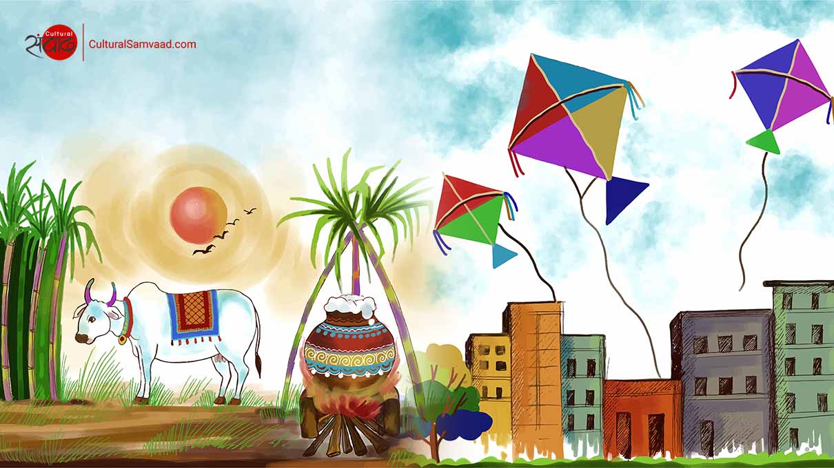 Happy Makar Sankranti Holiday India Festival Background Stock Illustration  - Illustration of culture, paper: 237699227