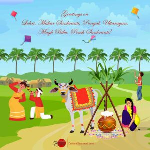 Lohri, Makar Sankranti, Pongal, Uttarayan, Magh Bihu, Poush Sankranti greetings