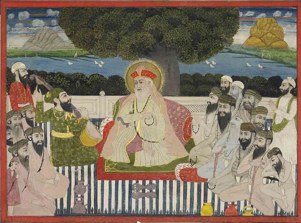 Guru Nanak Devji Teaching Holy Men
