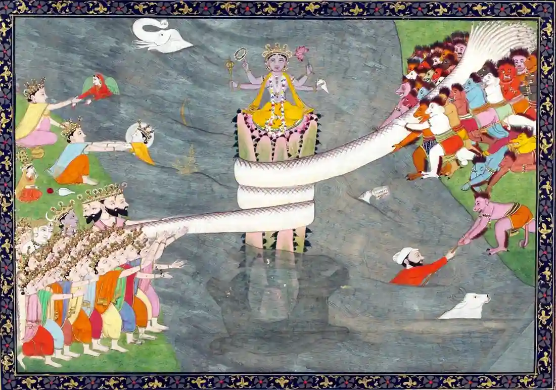 Samudra Manthan Painting