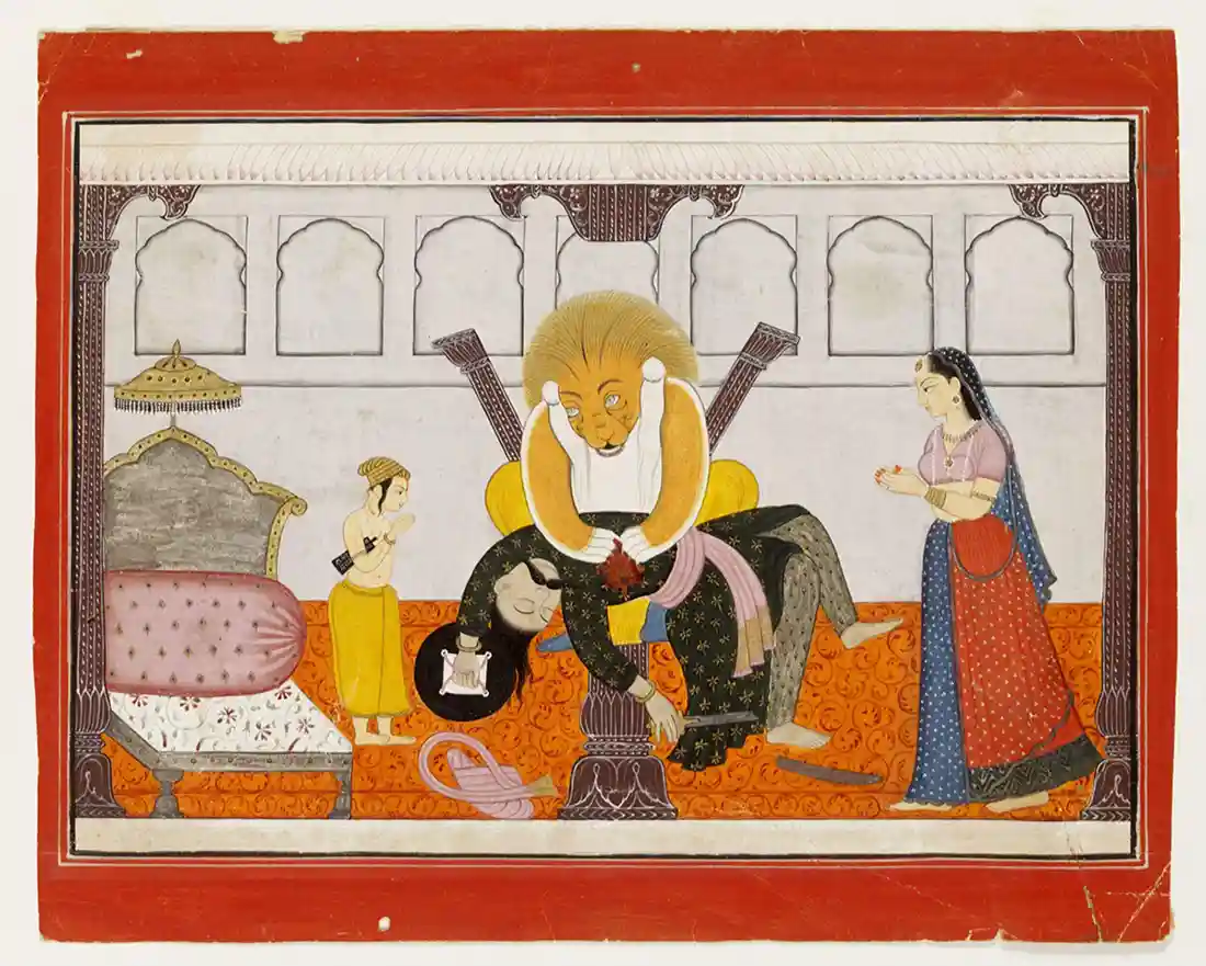 Narasimha, Bhakta Prahlada, Holika and Hiranyakashyapa - The Story of Holi