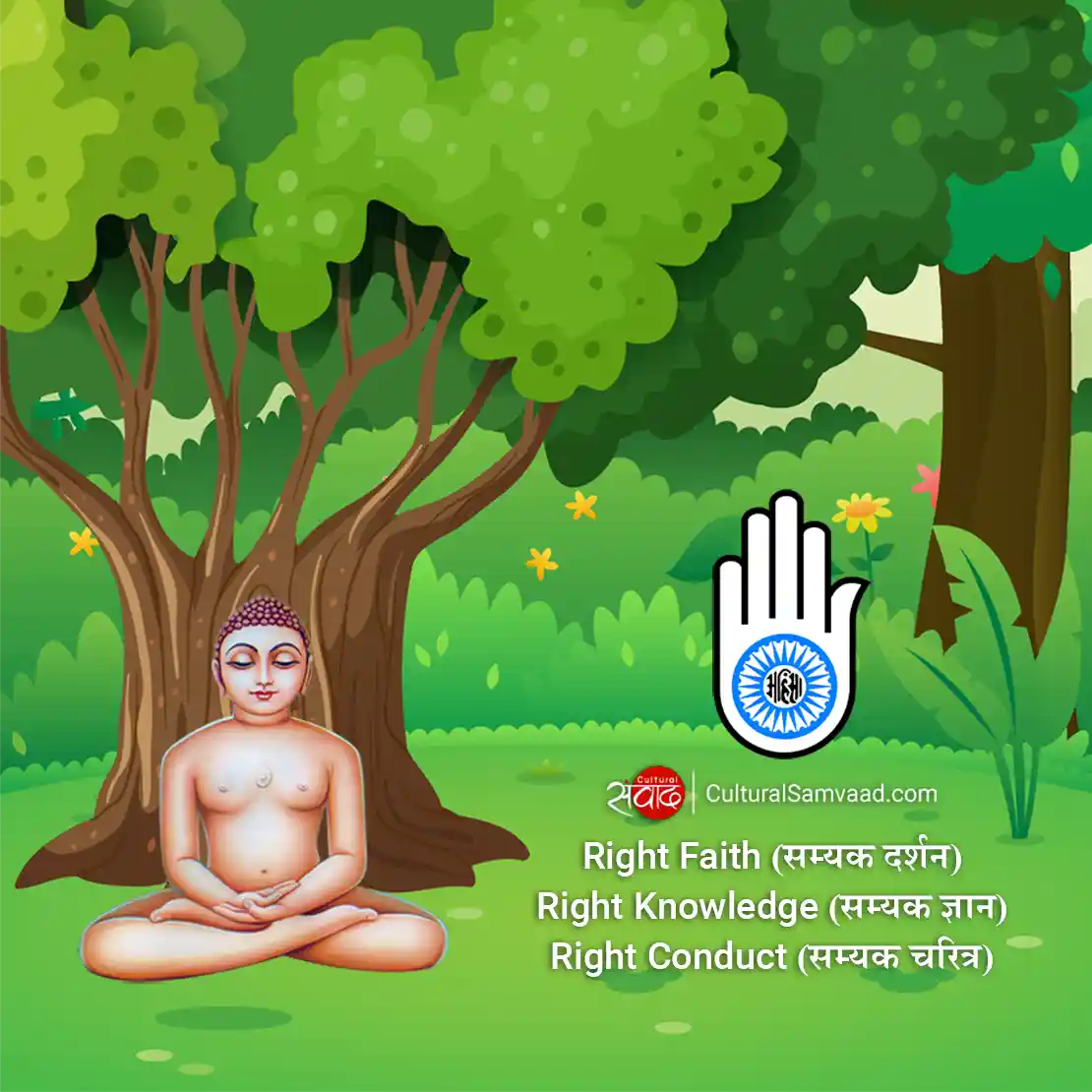 Mahavira Swami - Three Principles of Jainism - Ratnatraya
