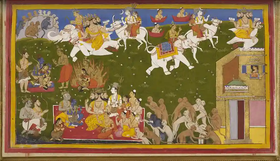 Agni Pariksha of Sita - Mewar Ramayana
