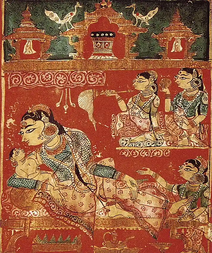 Birth of Mahavira Swami - Kalpasutra Painting