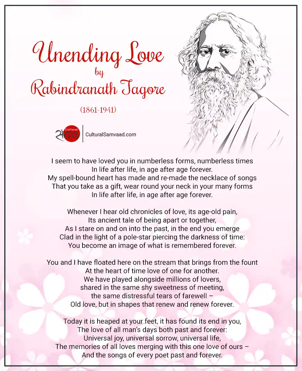 Rabindranath Tagore Famous Poem - Unending Love
