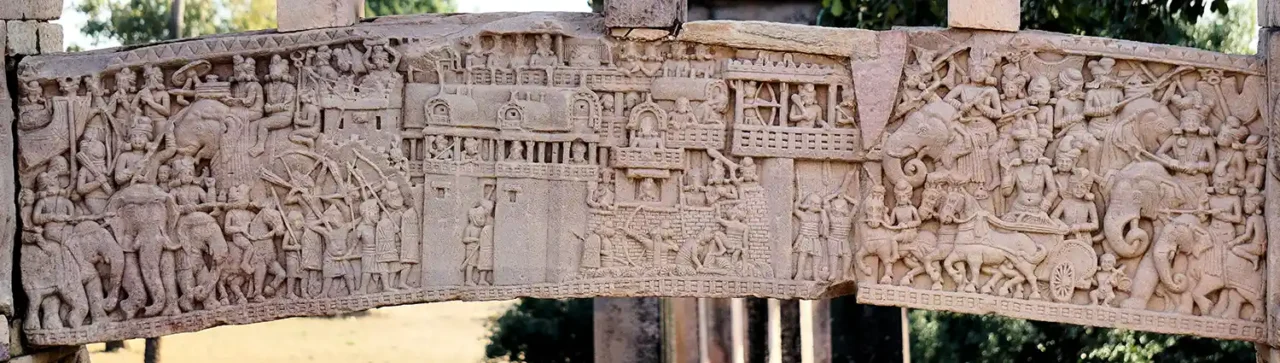 War Over Buddha's Relics - Sanchi