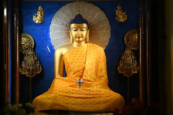 Main Buddha Image - Mahabodhi Temple, Bodhgaya