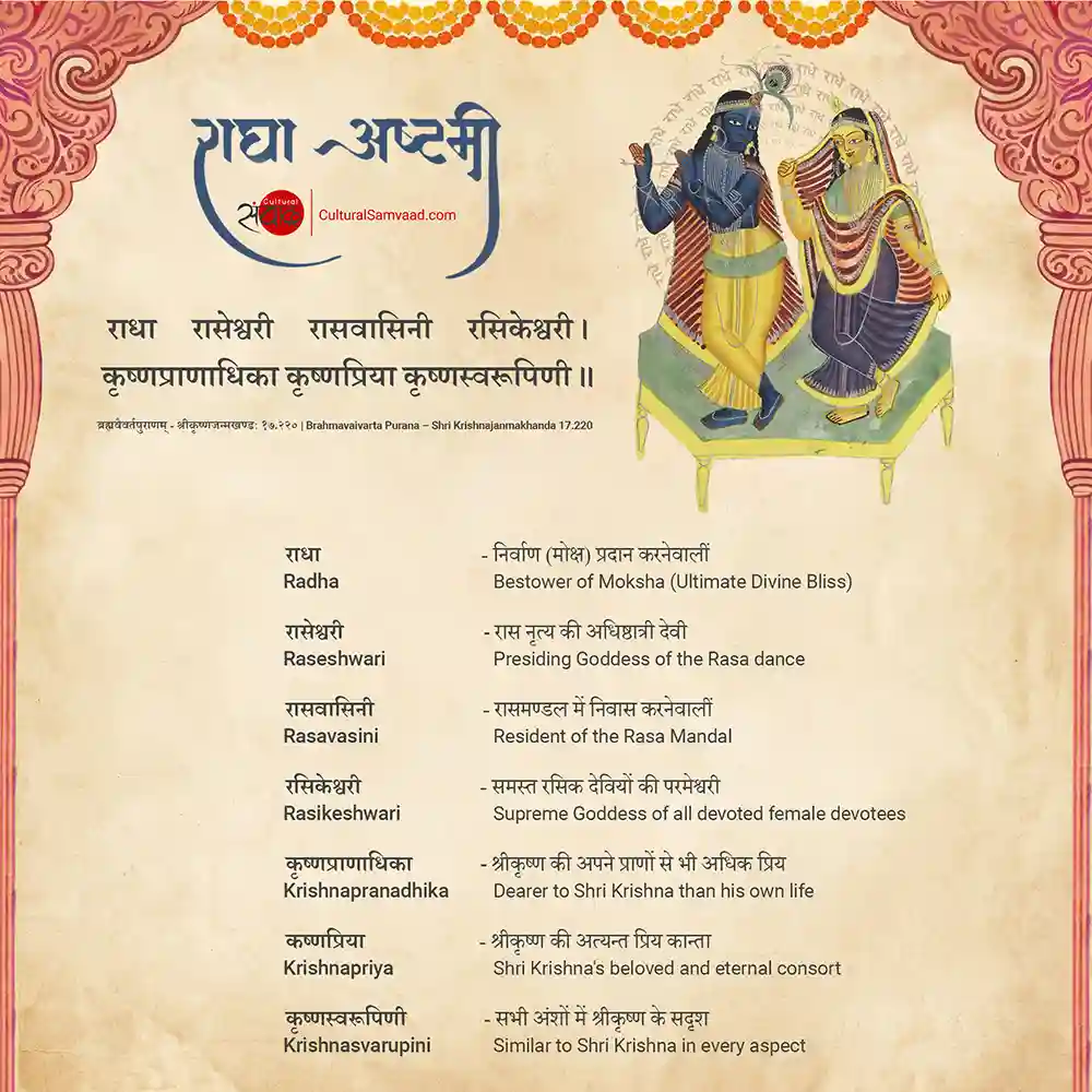 Radha Ashtami - 16 Names with Meanings - 1