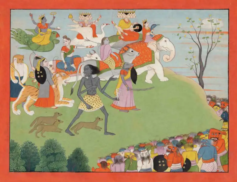The Matrikas vs. the army of Shumbha and Nishumbha